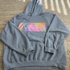 lonely ghost I love you say it back peel back sweatshirt